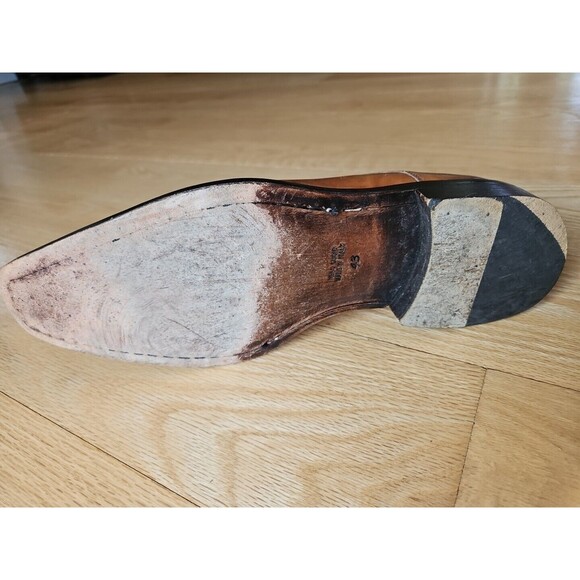 Cox & Wilson Tan Brown Leather Oxford Professor Work Dress Shoes Mens size 43/9‎ - Picture 12 of 13